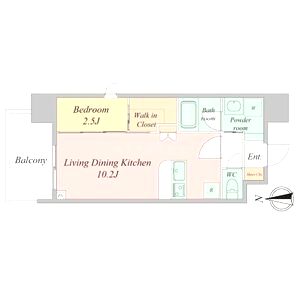 セレニテフラン谷町四丁目の間取り図