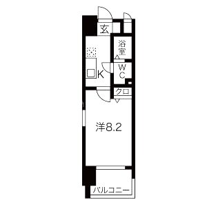 アドバンス三宮IVルシールの間取り図
