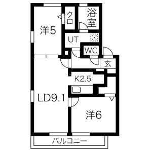 レガート清水の間取り図