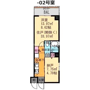 グランシアター高井田の間取り図