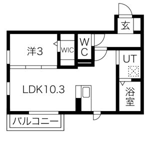Amber Cube A棟の間取り図