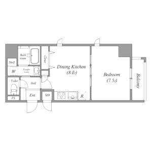 プランドール北浜の間取り図
