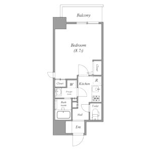 プランドール北浜の間取り図