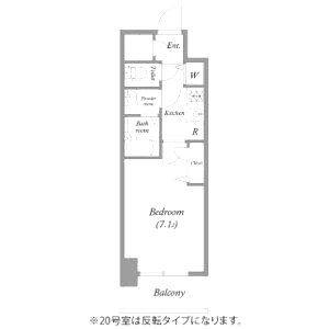 プランドール北浜の間取り図