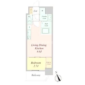 セレニテ夕陽丘エクラの間取り図