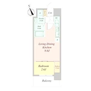セレニテ夕陽丘エクラの間取り図