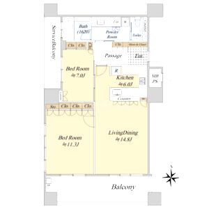 リーガルタワー大阪の間取り図