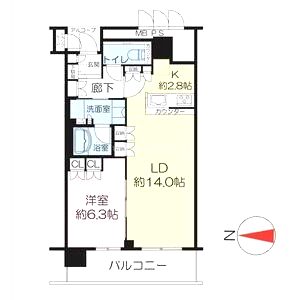 ジオタワー高槻ミューズフロントの間取り図