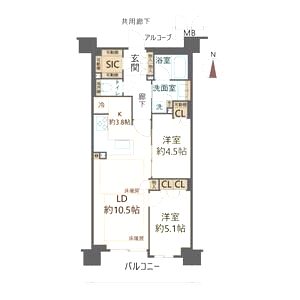ジオ京都二条の間取り図
