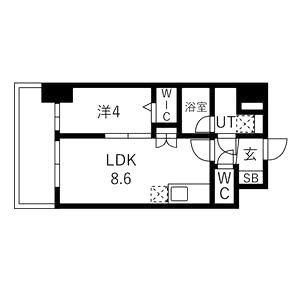 エスリードレジデンス大阪谷町ザ・マークスの間取り図