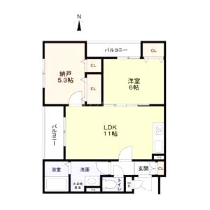 フォレストクリエオーレ大蔵海岸の間取り図
