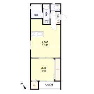 シティコート八尾WEST(A)の間取り図