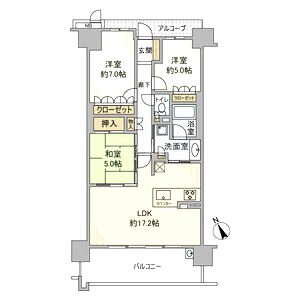 千里中央エアヒルズの間取り図