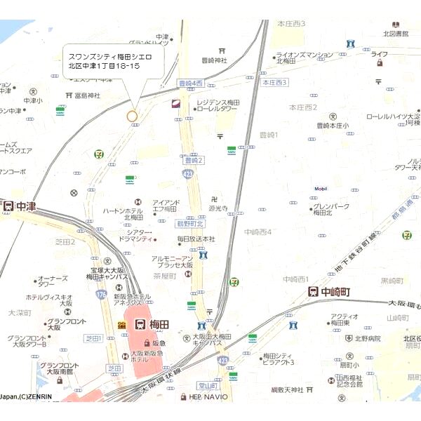 スワンズシティ梅田シエロの外観2枚目