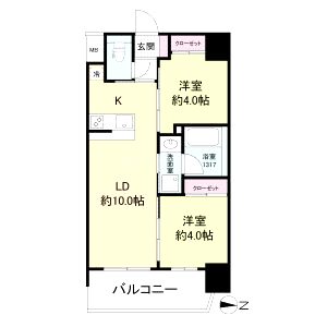 セレニテフラン新大阪の間取り図