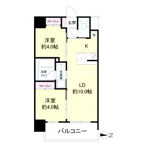 セレニテフラン新大阪の間取り図