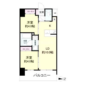 セレニテフラン新大阪の間取り図