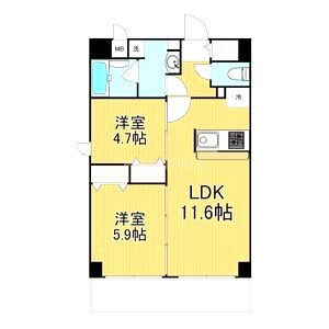 レジデンシア都島アイラの間取り図