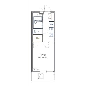 レオパレストライズ2の間取り図