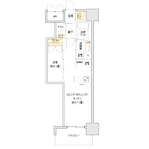 リビオメゾン新大阪の間取り図