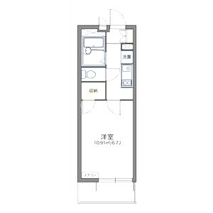 レオパレスアグレアブルの間取り図