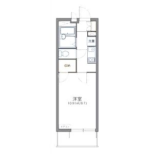 レオパレスアグレアブルの間取り図