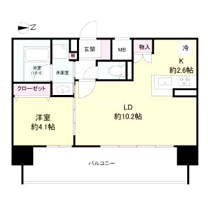 ソルレヴェンテ新梅田の間取り図