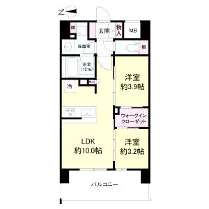 ソルレヴェンテ新梅田の間取り図