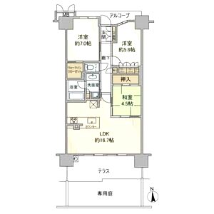 ブランズシティあべの王子町の間取り図