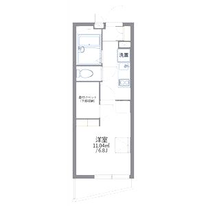 レオパレスルーエ六甲の間取り図