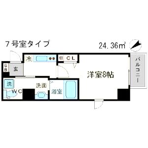 メインステージ西天満T’s SQUAREの間取り図