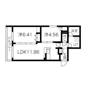イスターナイマイ鴨川西の間取り図