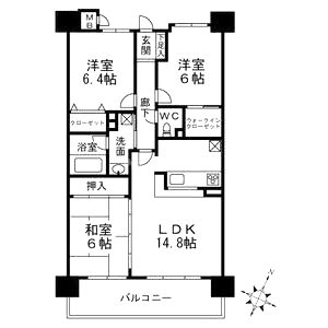 エスリード千里桃山台の間取り図