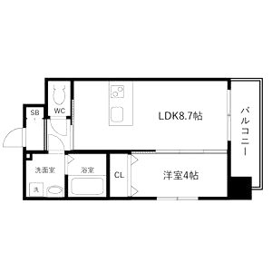 フォーゼ長居公園の間取り図