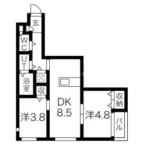 St.Residence七道の間取り図