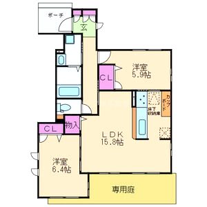 シャーメゾン潤風館の間取り図