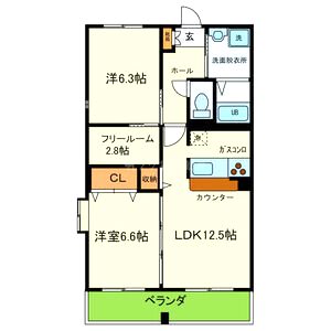アビタシオンデュプルミエの間取り図