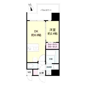 セレニテ難波ミラク弐番館の間取り図