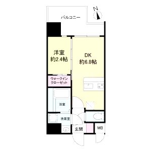 セレニテ難波ミラク弐番館の間取り図