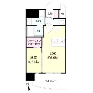 セレニテ難波ミラク弐番館の間取り図