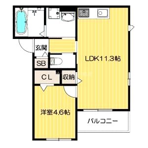 ハイツ ハナミズキの間取り図