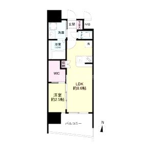 セレニテ新大阪ミラク弐番館の間取り図