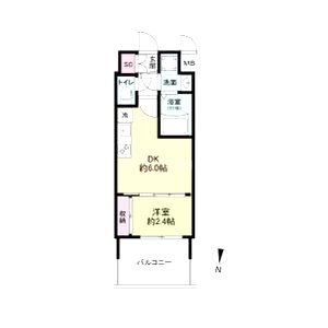 セレニテ新大阪ミラク弐番館の間取り図