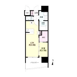 セレニテ新大阪ミラク弐番館の間取り図