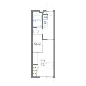 レオパレスマイルドミナミコタニの間取り図