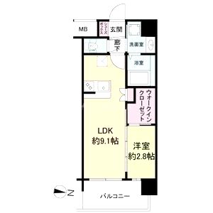 セレニテ東三国ミラクの間取り図