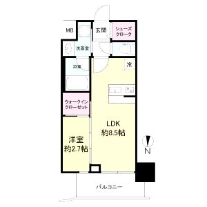 セレニテ江坂グランデの間取り図