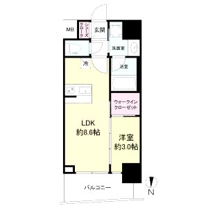 セレニテ江坂グランデの間取り図