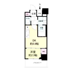 セレニテ江坂グランデの間取り図