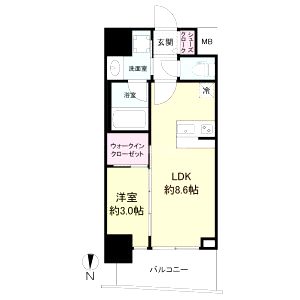 セレニテ江坂グランデの間取り図